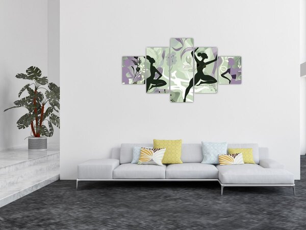 Obraz - Ilustracja przedstawiająca tancerzy (125x70 cm)