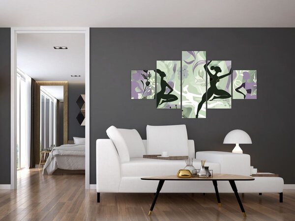 Obraz - Ilustracja przedstawiająca tancerzy (125x70 cm)