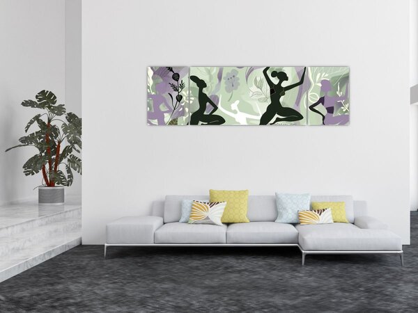 Obraz - Ilustracja przedstawiająca tancerzy (170x50 cm)