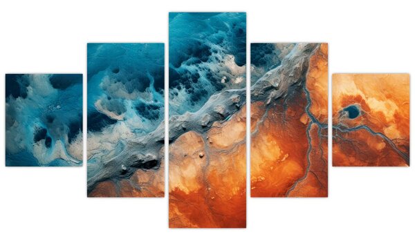 Obraz - Woda i ogień (125x70 cm)