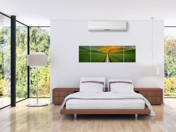 Obraz - Wschód słońca nad doliną (170x50 cm)