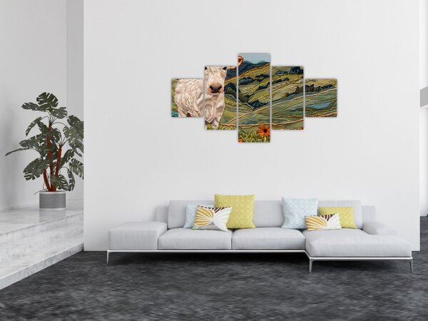 Obraz - Imitacja dzianego motywu (125x70 cm)