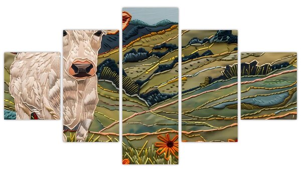 Obraz - Imitacja dzianego motywu (125x70 cm)