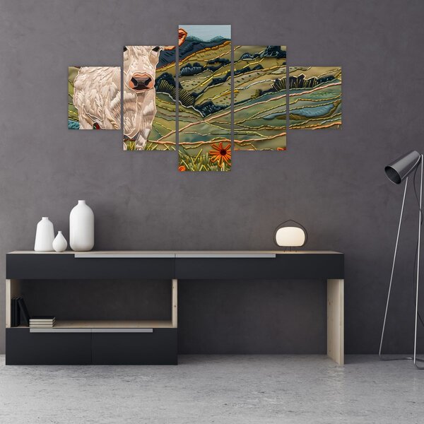 Obraz - Imitacja dzianego motywu (125x70 cm)