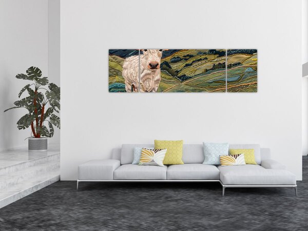 Obraz - Imitacja dzianego motywu (170x50 cm)
