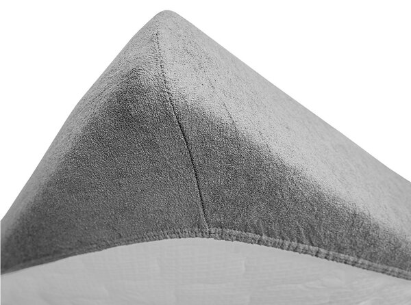 Prześcieradło frotte do łóżeczka jasnoszare 60x120 cm