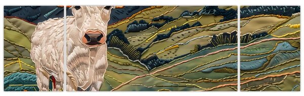 Obraz - Imitacja dzianego motywu (170x50 cm)