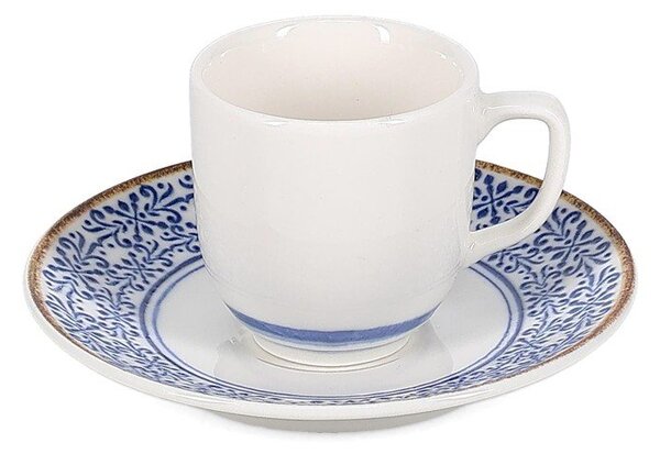 Biała/niebieska porcelanowa filiżanka do cappuccino 200 ml Azul – BonBistro