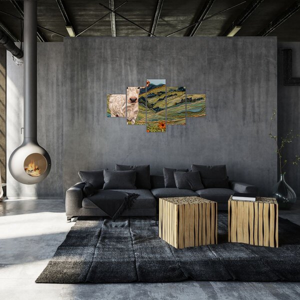Obraz - Imitacja dzianego motywu (125x70 cm)