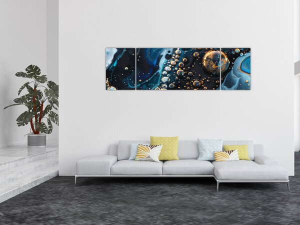 Obraz - Krople atramentu (170x50 cm)