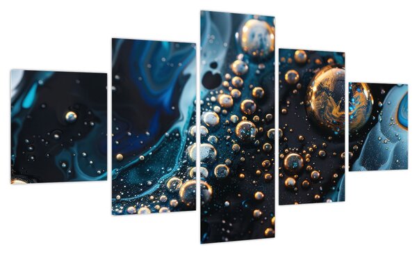 Obraz - Krople atramentu (125x70 cm)