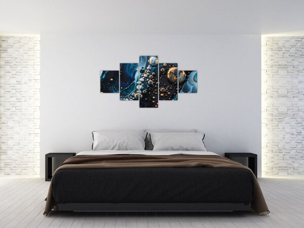 Obraz - Krople atramentu (125x70 cm)