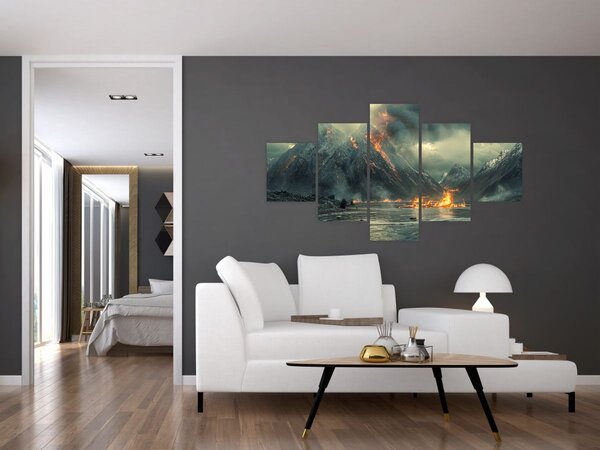 Obraz - Erupcja wulkanu (125x70 cm)