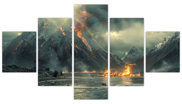 Obraz - Erupcja wulkanu (125x70 cm)