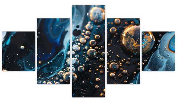 Obraz - Krople atramentu (125x70 cm)