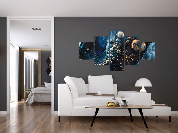 Obraz - Krople atramentu (125x70 cm)