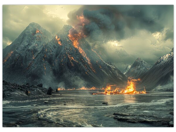 Obraz - Erupcja wulkanu (70x50 cm)