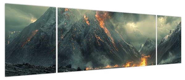 Obraz - Erupcja wulkanu (170x50 cm)