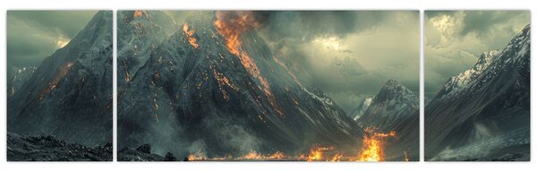 Obraz - Erupcja wulkanu (170x50 cm)