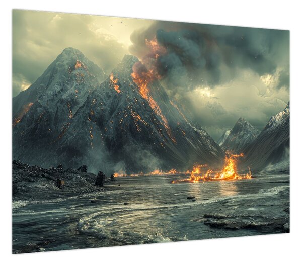 Obraz - Erupcja wulkanu (70x50 cm)