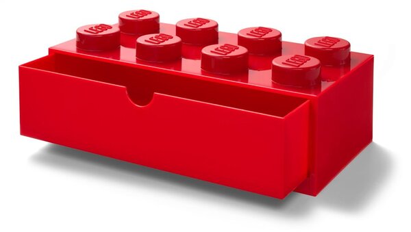 Czerwony pojemnik z szufladką LEGO®, 31x16 cm