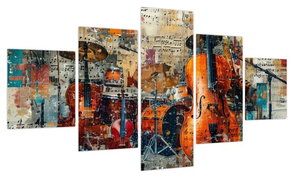 Obraz - Instrumenty muzyczne (125x70 cm)