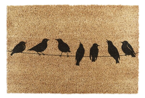 Wycieraczka z włókna kokosowego 40x60 cm Birds On a Wire – Artsy Doormats