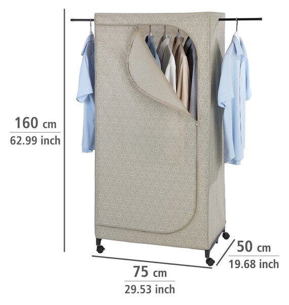 Beżowa tekstylna szafa 75x160 cm Balance – Wenko