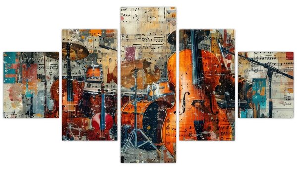 Obraz - Instrumenty muzyczne (125x70 cm)