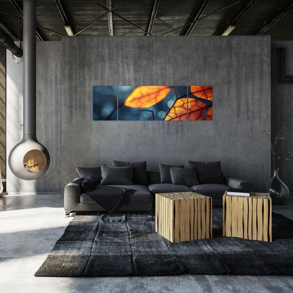 Obraz - Tekstura liści (170x50 cm)