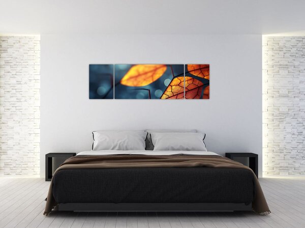 Obraz - Tekstura liści (170x50 cm)