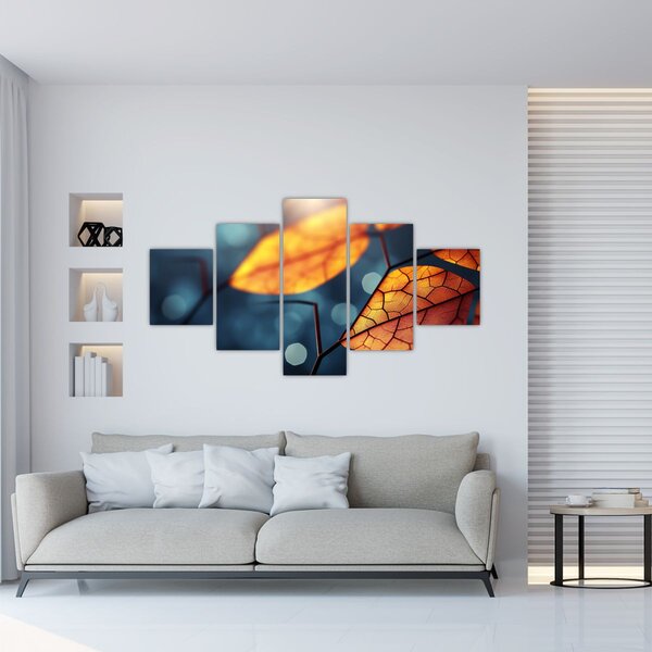 Obraz - Tekstura liści (125x70 cm)