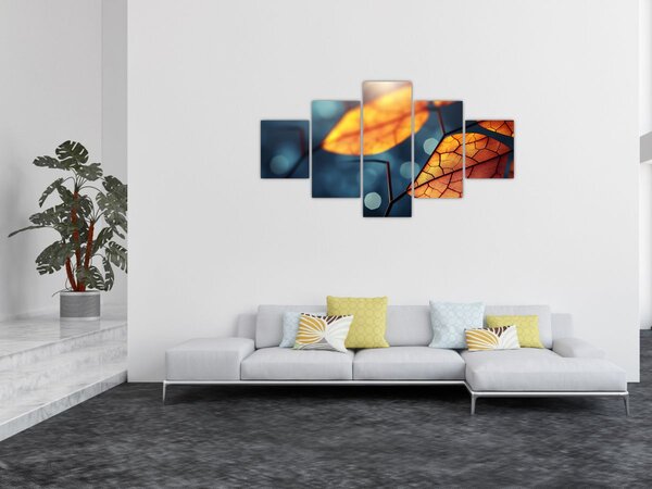 Obraz - Tekstura liści (125x70 cm)