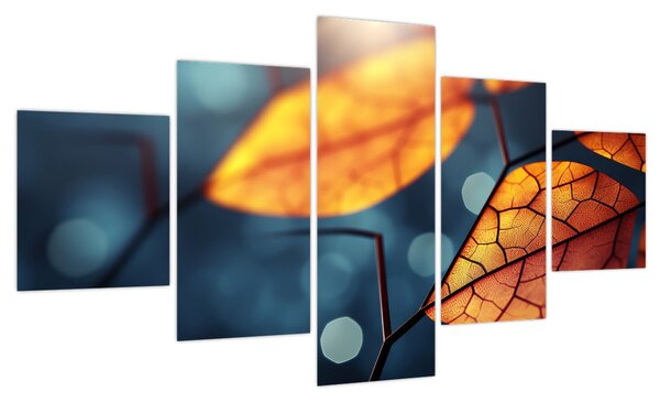 Obraz - Tekstura liści (125x70 cm)