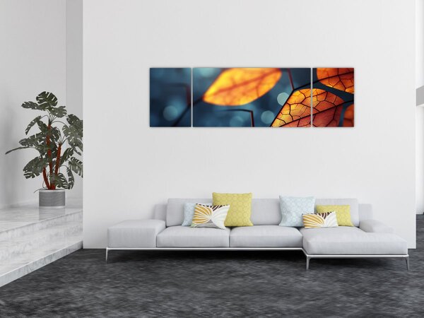 Obraz - Tekstura liści (170x50 cm)