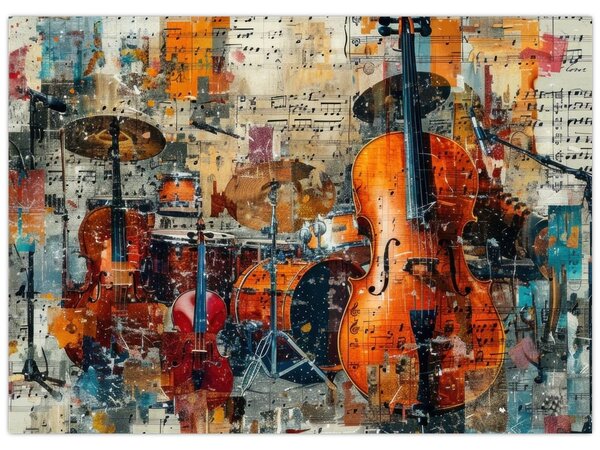 Obraz - Instrumenty muzyczne (70x50 cm)