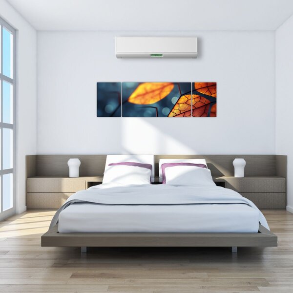 Obraz - Tekstura liści (170x50 cm)