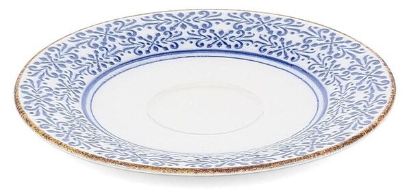 Biały/niebieski porcelanowy spodek ø 14 cm Azul – BonBistro
