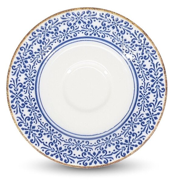 Biały/niebieski porcelanowy spodek ø 14 cm Azul – BonBistro