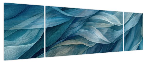 Obraz - Niebieskie i białe fale (170x50 cm)