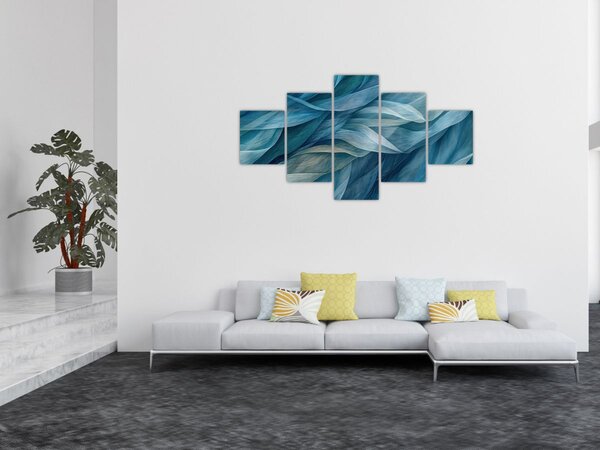 Obraz - Niebieskie i białe fale (125x70 cm)