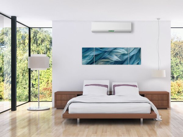 Obraz - Niebieskie i białe fale (170x50 cm)