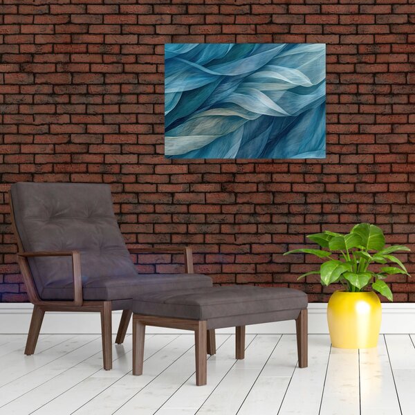 Obraz - Niebieskie i białe fale (70x50 cm)