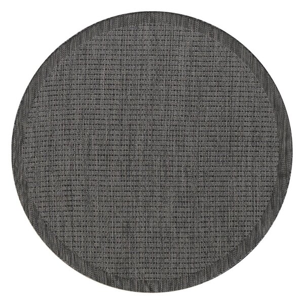 Ciemnoszary okrągły dywan odpowiedni na zewnątrz ø 120 cm Giza – Ayyildiz Carpets