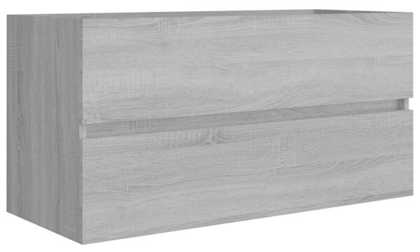 Szafka pod umywalkę, szary dąb sonoma, 90x38,5x45 cm