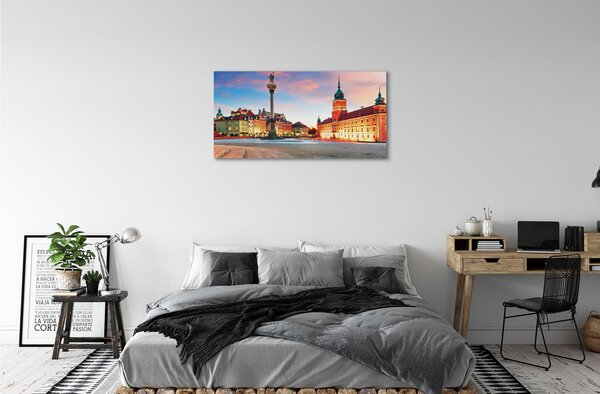 Fotoobraz na płótnie Świt nad Warszawskim Starym Miastem