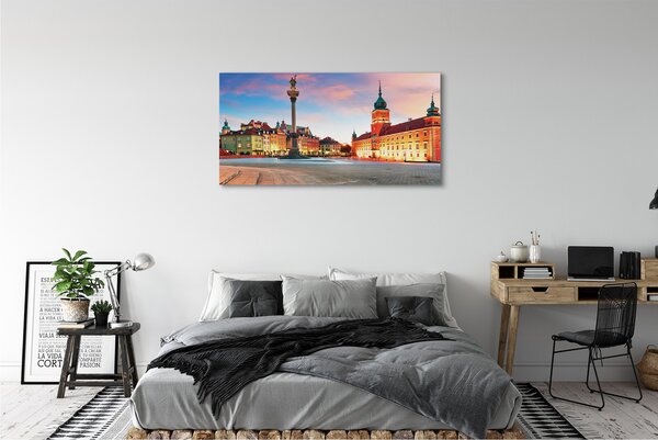 Fotoobraz na płótnie Świt nad Warszawskim Starym Miastem