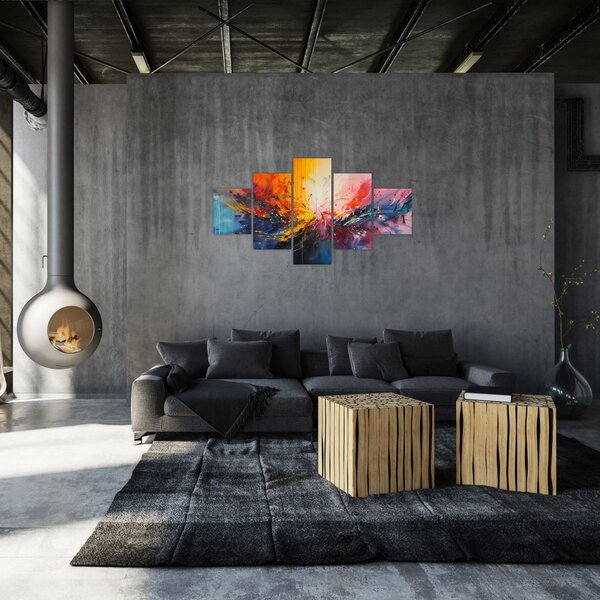 Obraz - Abstrakcja kolorów (125x70 cm)