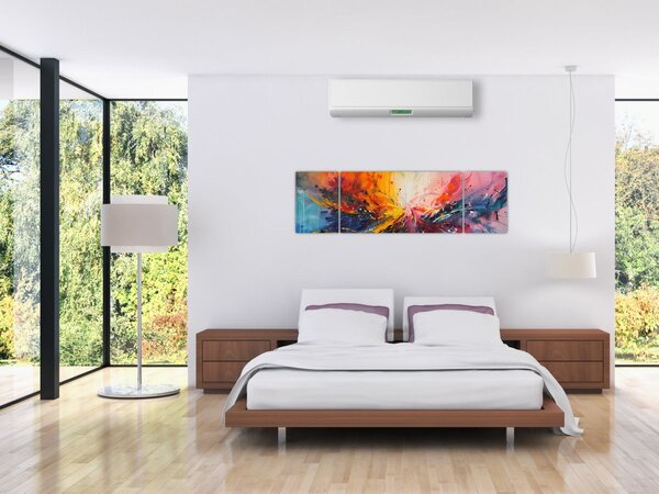 Obraz - Abstrakcja kolorów (170x50 cm)