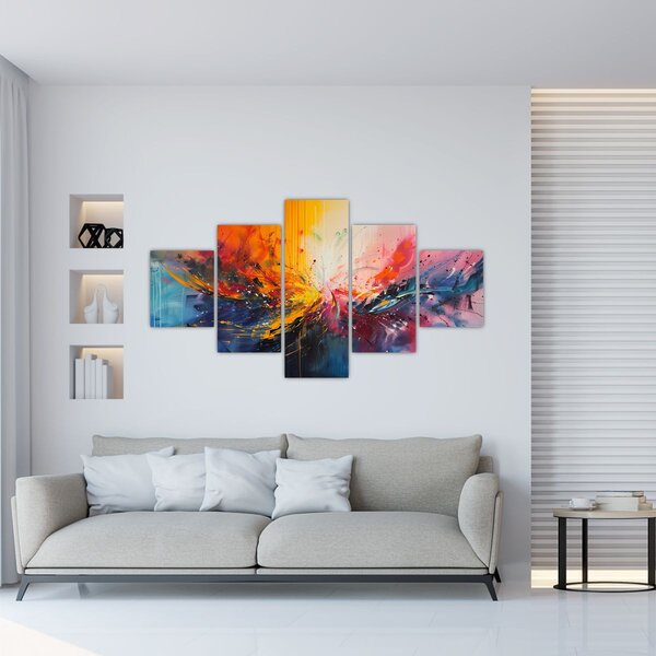 Obraz - Abstrakcja kolorów (125x70 cm)